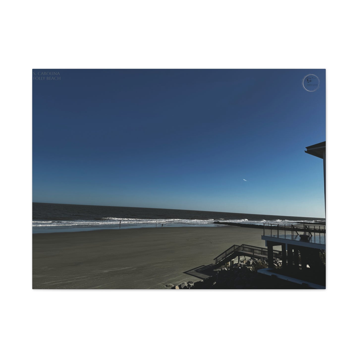 Serene Folly Beach Panorama Canvas Print