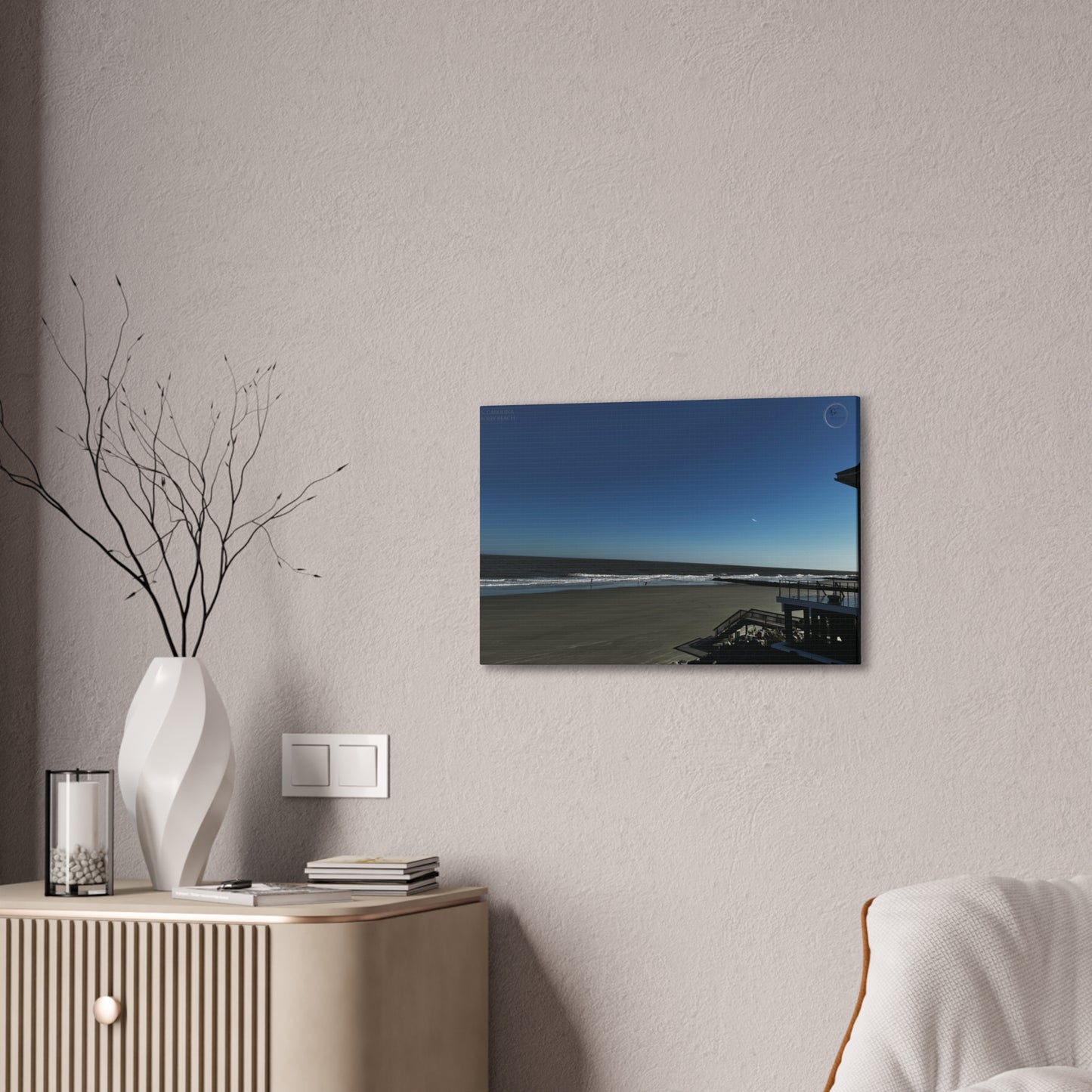 Serene Folly Beach Panorama Canvas Print