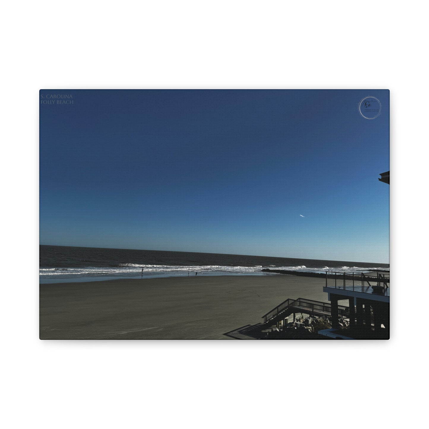 Serene Folly Beach Panorama Canvas Print