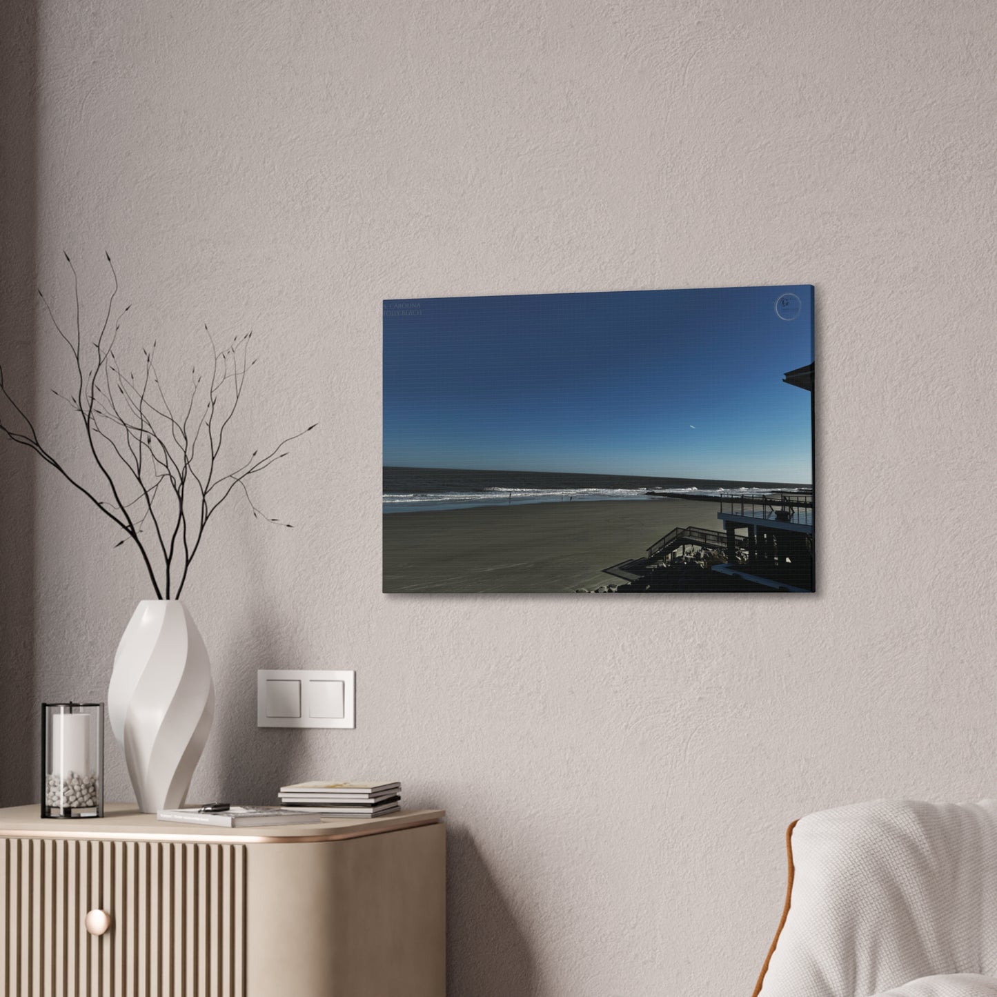 Serene Folly Beach Panorama Canvas Print