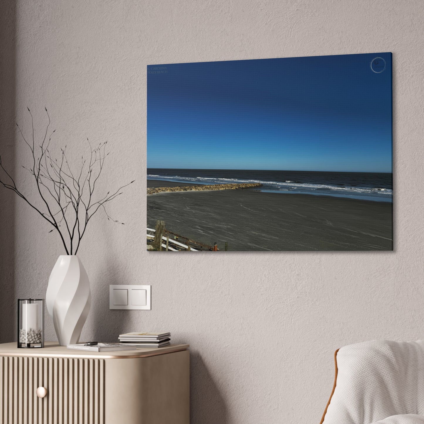 Ocean Waves Serenity-Beach Canvas