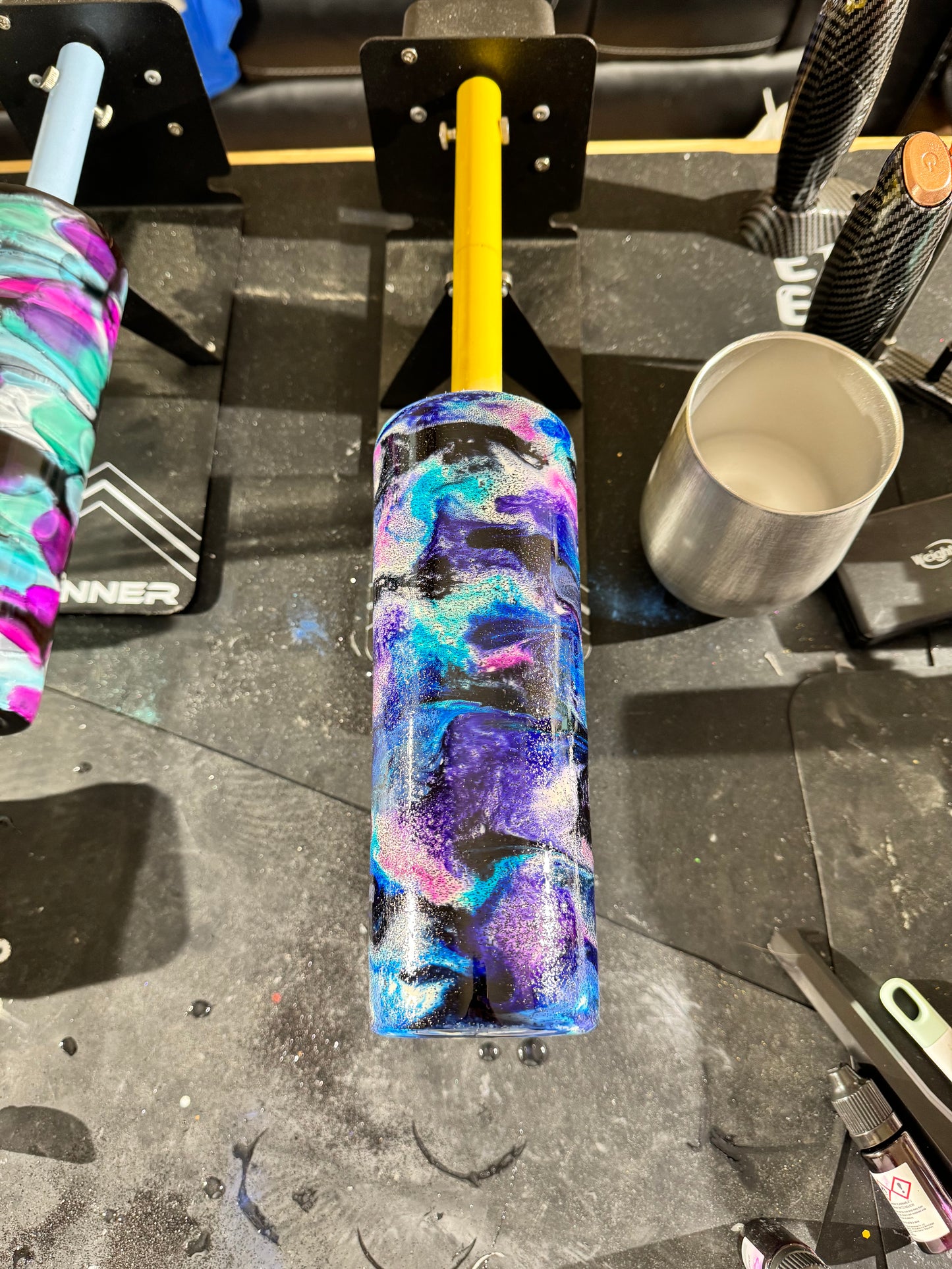 Galactic Night 20oz Handcrafted Skinny Epoxy Tumbler