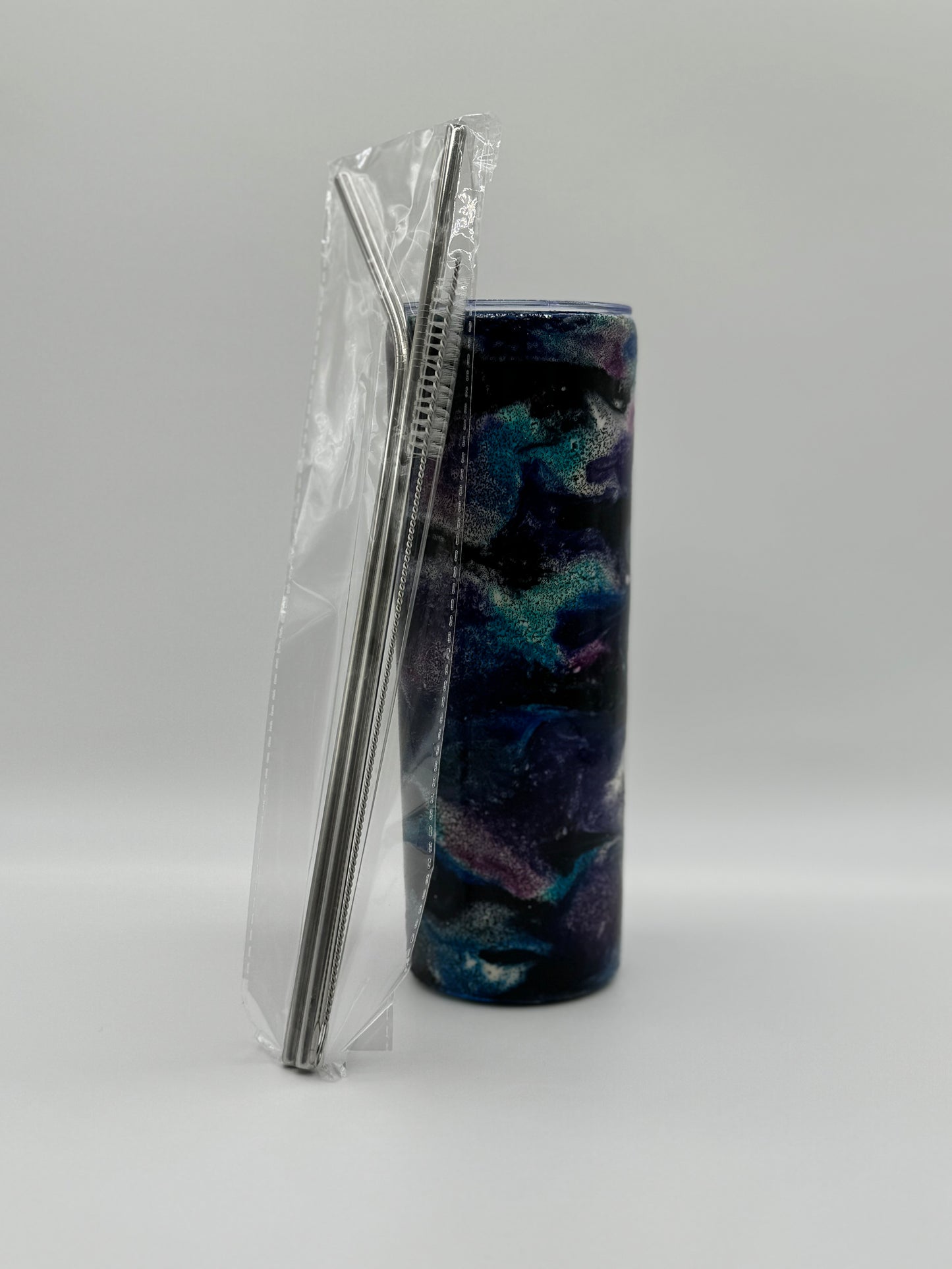 Galactic Night 20oz Handcrafted Skinny Epoxy Tumbler