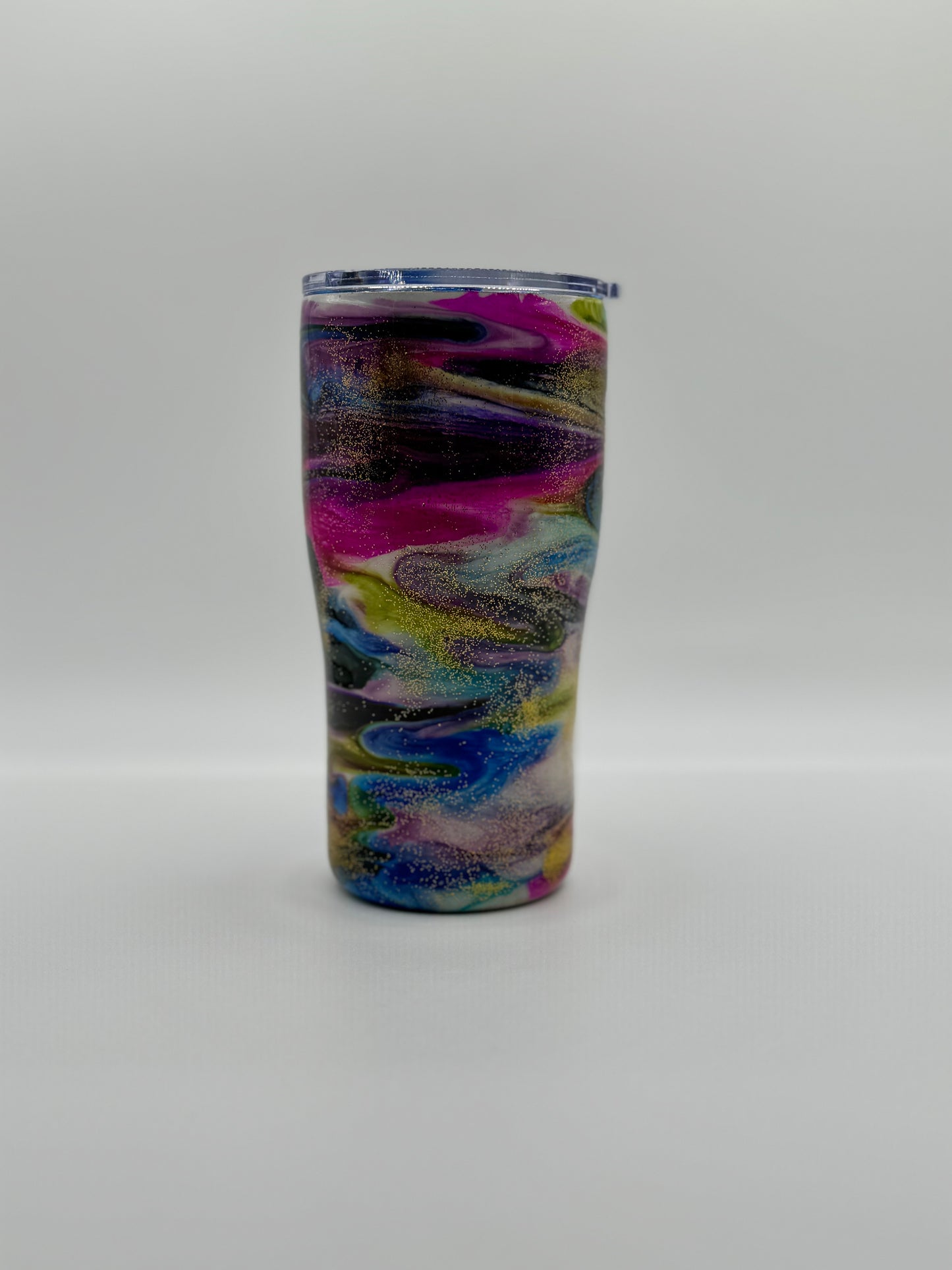 Vibrant Galaxy Swirl 20oz Handcrafted Epoxy Tumbler