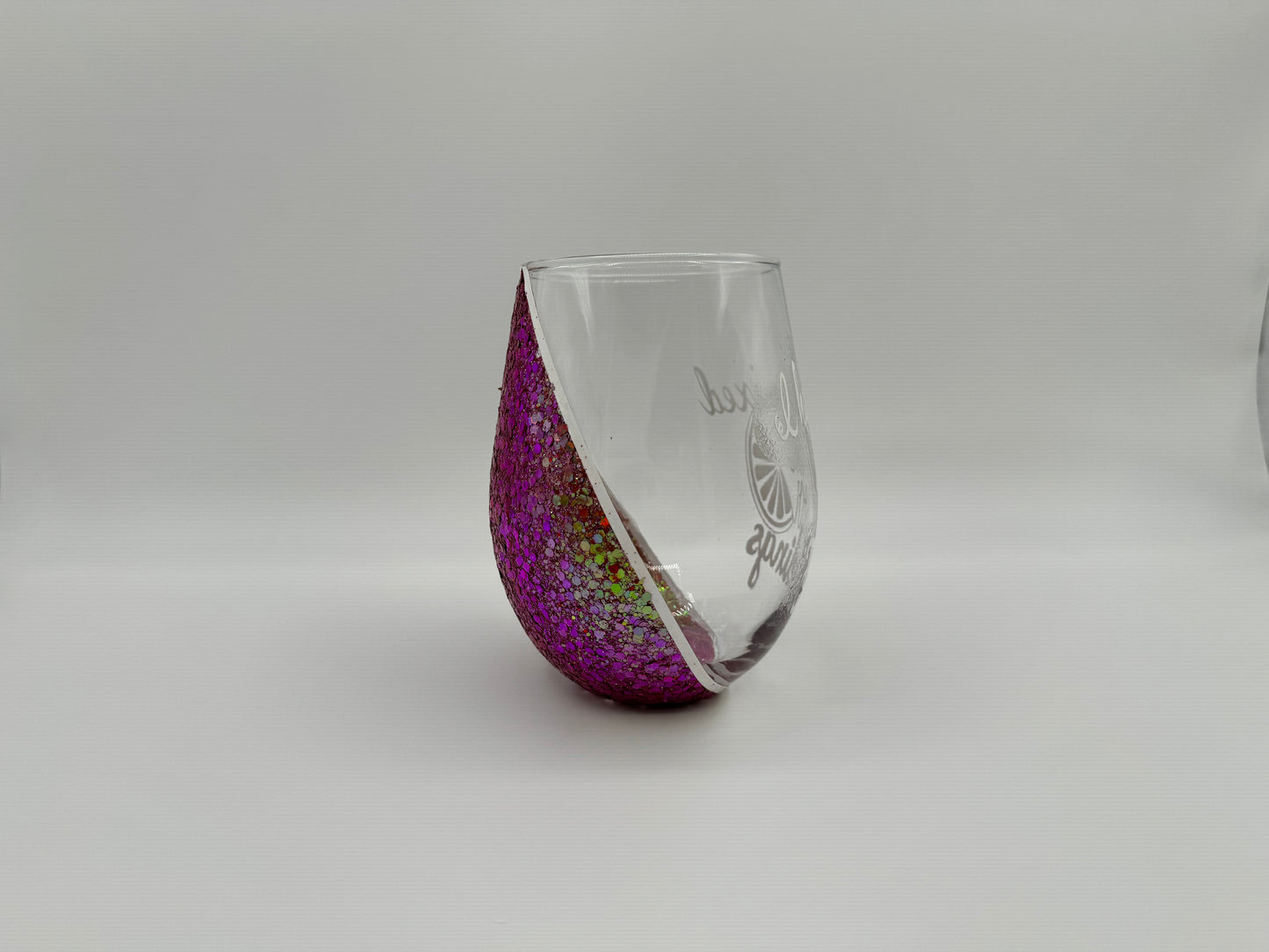 20oz Glitter Wine Glass