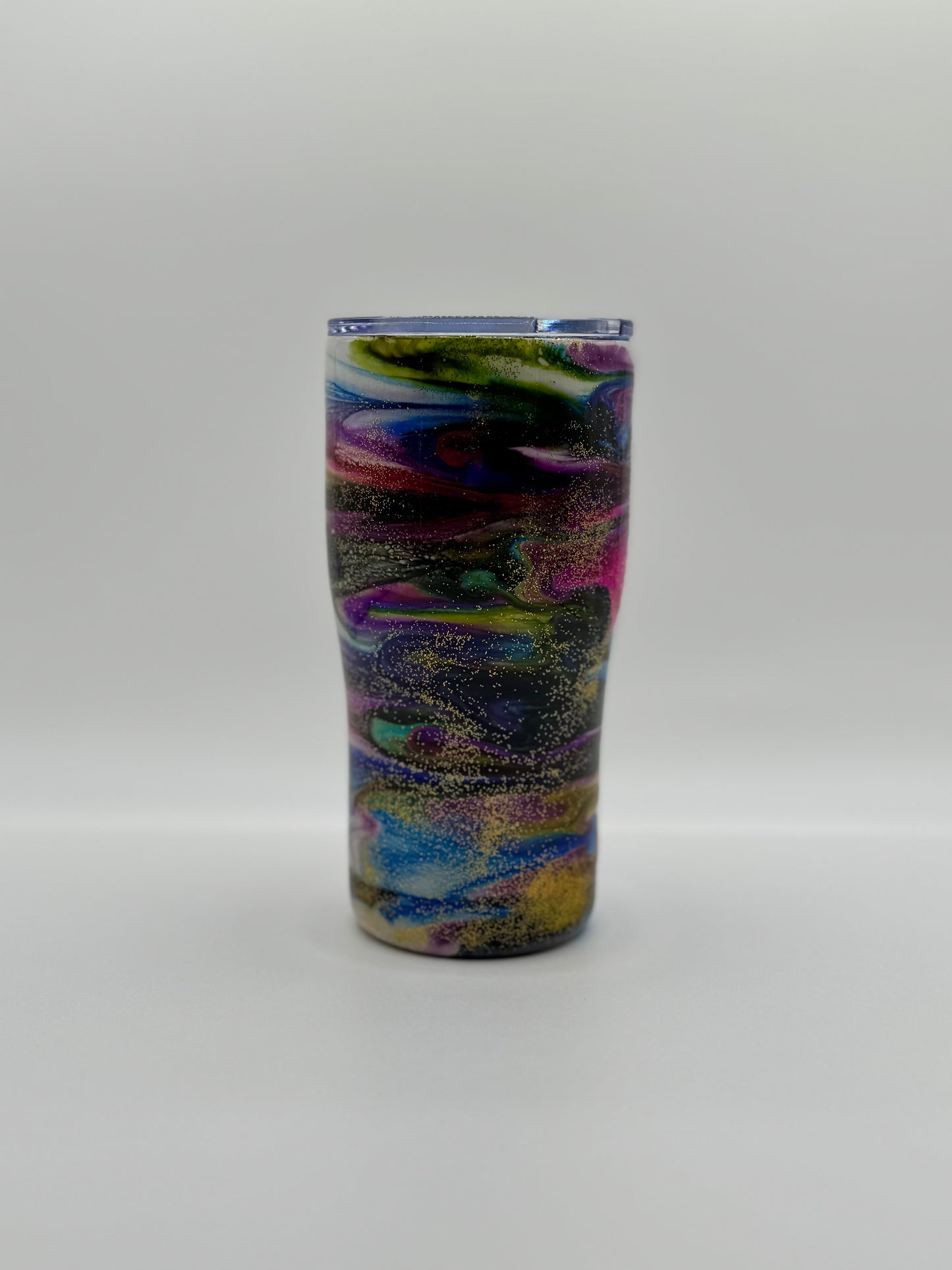 Vibrant Galaxy Swirl 20oz Handcrafted Epoxy Tumbler